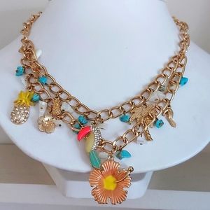 Tropical Multi Strand Statement Necklace